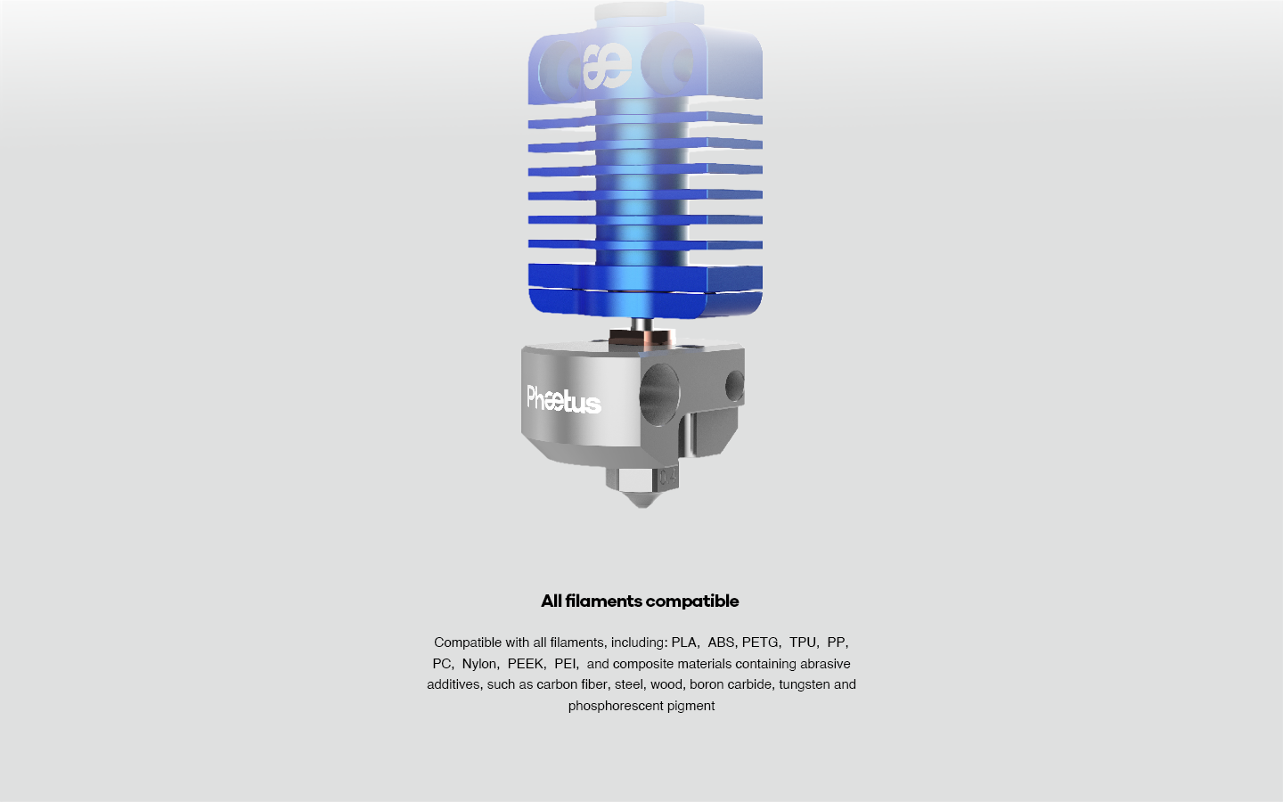 Phaetus dragonfly BMS všetky materiály filamentu