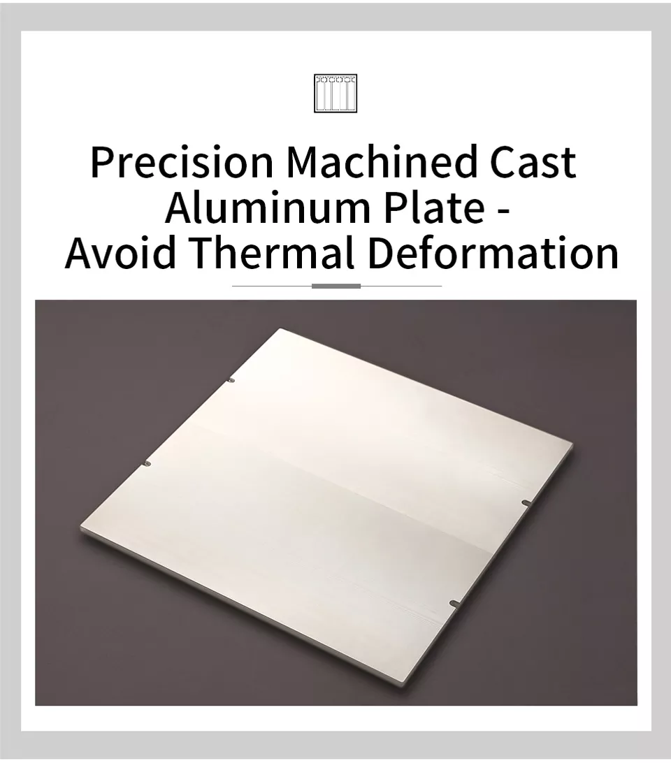 Mechanicky vyrovnávaná hliníková liatinová platňa 8mm - predchádzanie tepelným deformáciám